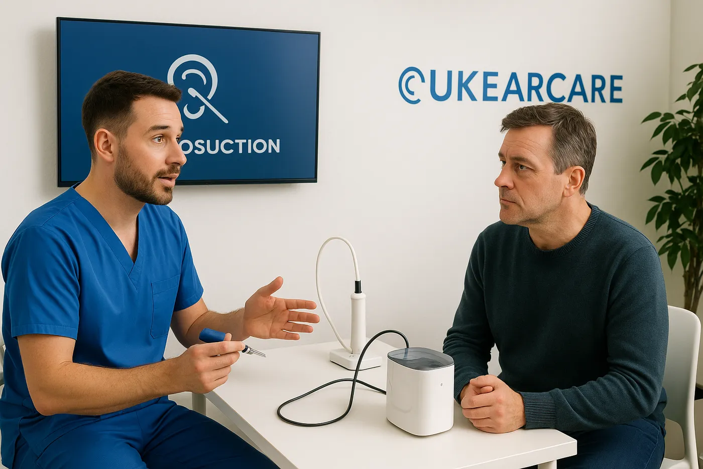 Microsuction ear wax removal consultation at UK Ear Care